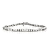3.00CT Half Bezel Set Round Diamond Tennis Bracelet